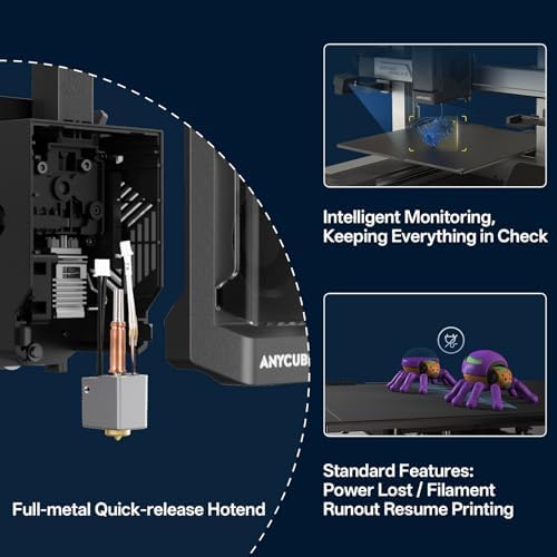 Anycubic Kobra 3 V2 3D Printer Only  New Upgrade AI Cameras Improved Auto Leveling Max 600mm/s Print Speed Details Better  Multicolor 3D Printing Need with Additional ACE Pro 10 0 x 10 0 x 10 2
