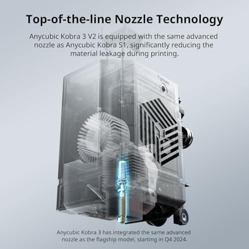 Anycubic Kobra 3 V2 Combo 3D Printer  Smart Multicolor Printing Up to 600mm/s Print Speed  Active Filament Drying Enhanced Auto Leveling for Higher Success Rates  10 0 x 10 0 x 10 2