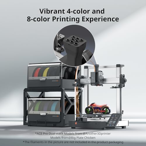 Anycubic Kobra 3 V2 Combo 3D Printer  Smart Multicolor Printing Up to 600mm/s Print Speed  Active Filament Drying Enhanced Auto Leveling for Higher Success Rates  10 0 x 10 0 x 10 2