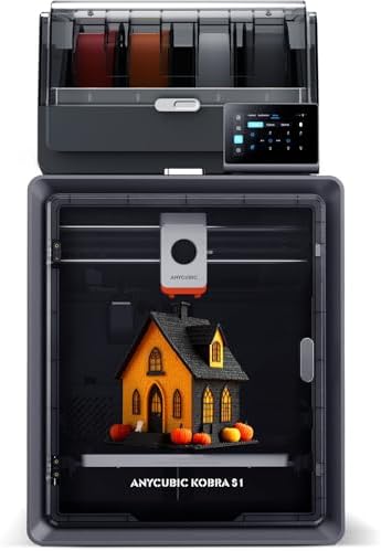 Anycubic Kobra S1 Combo Multi Color 3D Printer  Fast 600mm/s Printing Auto Leveling with Auto Calibration Anycubic App One Click Printing 250 x250x250mm Build Size