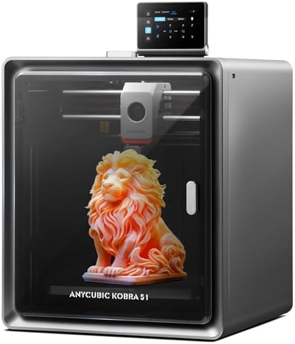Anycubic Multicolor 3D Printer  Kobra S1 Combo Core XY Stable Structure with Sealed Printing High Precision 600mm/s Fast Speed Auto Calibration Ideal for Precision and Efficiency 9 8x9 8x9 8