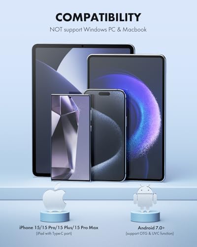 Anykit Digital Otoscope with Gyroscope  HD Ultra Clear View Ear Camera with Ear Wax Removal Tools  Video Ear Scope Otoscope with Light  Compatible with Android  iPhone 15  Purple 