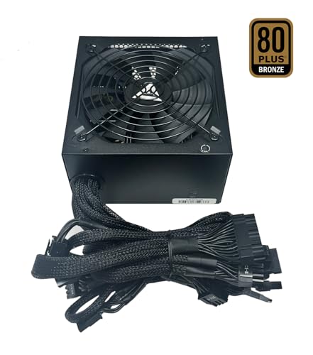Apevia ATX JP600W Jupiter 600W 80 Plus Bronze Certified Active PFC ATX Gaming Power Supply  Supports Dual/Quad Core CPUs  SLI/Crossfire/Haswell  3 Year Warranty