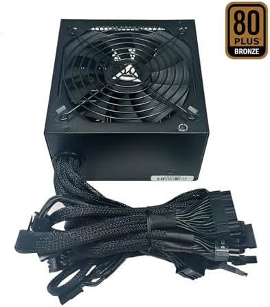 Apevia ATX JP600W Jupiter 600W 80 Plus Bronze Certified Active PFC ATX Gaming Power Supply  Supports Dual/Quad Core CPUs  SLI/Crossfire/Haswell  3 Year Warranty