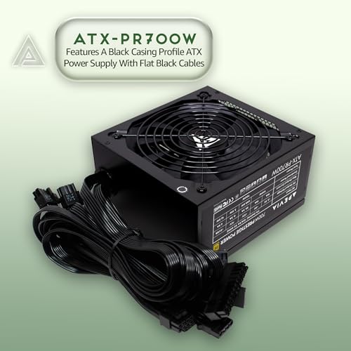 Apevia ATX PR700W Prestige 700W 80  Gold Certified  ATX Active PFC  DC to DC Converter Design 135mm Silent Fan  RoHS Compliance  ATX Gaming Power Supply