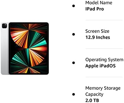 Apple 2021 12 9 inch iPad Pro  Wi Fi  512GB    Space Gray  Renewed