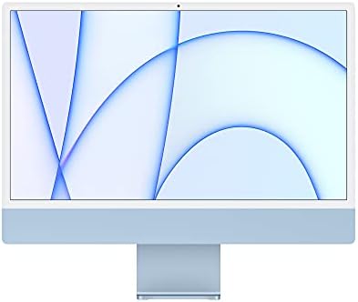 Apple 2021 iMac All in one Desktop Computer with M1 chip  8 core CPU  7 core GPU  24 inch Retina Display  8GB RAM  256GB SSD Storage  Matching Accessories  Works with iPhone/iPad; Blue