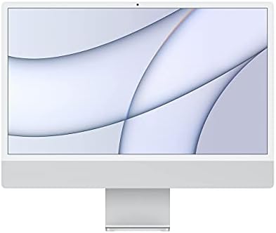 Apple 2021 iMac with Apple M1 Chip with 8 core CPU  24 inch  8GB RAM  256GB SSD Storage   Silver  Renewed
