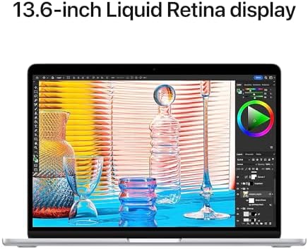 Laptop Apple MacBook Air 2022 con chip Apple M2 (13.6 pulgadas, 8 GB de RAM, 256 GB de almacenamiento SSD) medianoche (renovado)