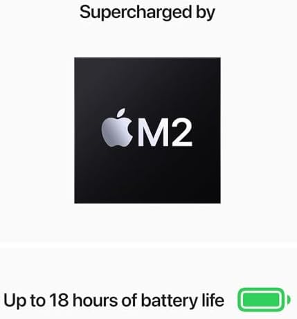 Apple 2022 MacBook Air with Apple M2 Chip  13 inch  8GB RAM  256GB SSD Storage  Midnight  Renewed 