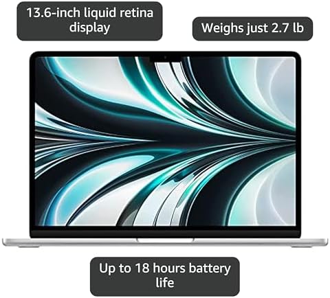 Apple 2022 MacBook Air with Apple M2 Chip  13 inch  8GB RAM  256GB SSD Storage  Midnight  Renewed 