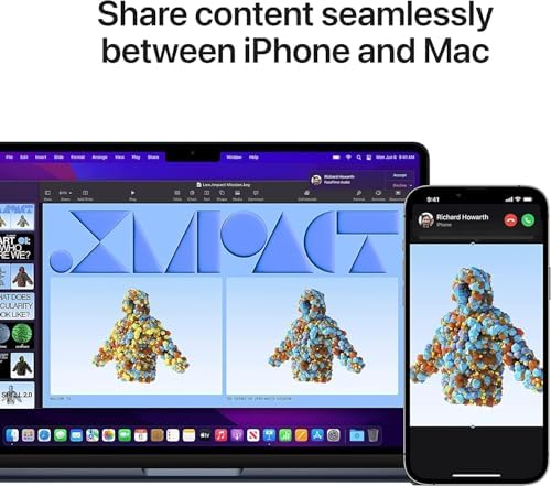 Apple 2022 MacBook Air with Apple M2 Chip  13 inch  8GB RAM  256GB SSD Storage  Midnight  Renewed 