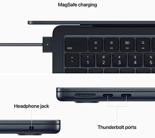 Apple 2022 MacBook Air with Apple M2 Chip 13 inch  16GB RAM  512GB SSD Storage Midnight  Renewed 