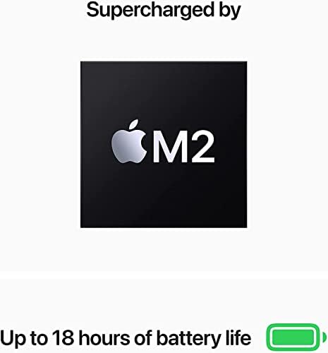 Apple MacBook Air 2022 con chip Apple M2, 13 pulgadas, 8 GB de RAM, 256 GB de almacenamiento SSD, medianoche (renovado)