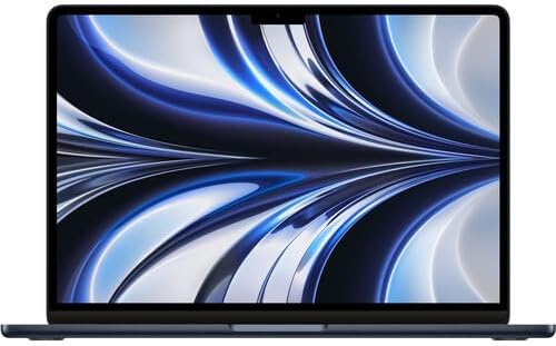 Apple MacBook Air 2022 con chip Apple M2, 13 pulgadas, 8 GB de RAM, 256 GB de almacenamiento SSD, medianoche (renovado)
