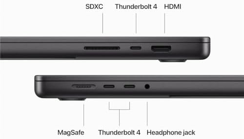 Apple 2023 14 inch MacBook Pro with Apple M3 Pro chip  18GB RAM  512GB SSD Storage  Space Black  Renewed 