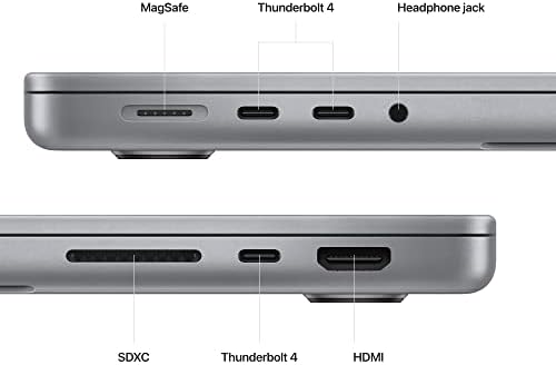 Apple MacBook Pro 2023 con chip Apple M2 Pro (14 pulgadas, 16 GB de RAM, 512 GB de almacenamiento SSD) gris espacial (renovado)