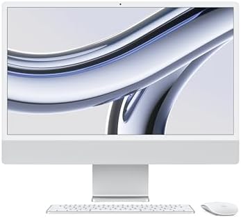 Apple 2023 iMac with Apple M3 chip  24 inch  8GB RAM  256GB SSD Storage  Silver  Renewed 
