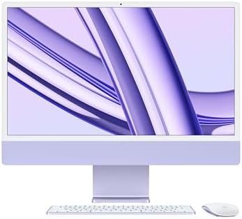 Apple 2023 iMac with Apple M3 chip  24 inch  8GB RAM  256GB SSD Storage  Silver  Renewed 