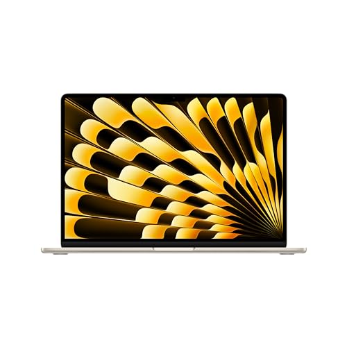 Apple 2024 MacBook Air 15 inch Laptop with M3 chip  Built for Apple Intelligence  15 3 inch Liquid Retina Display  16GB Unified Memory  512GB SSD Storage  Backlit Keyboard  Touch ID; Starlight