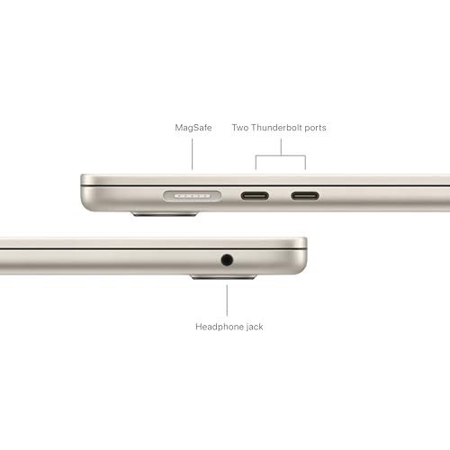 Apple 2024 MacBook Air 15 inch Laptop with M3 chip  Built for Apple Intelligence  15 3 inch Liquid Retina Display  16GB Unified Memory  512GB SSD Storage  Backlit Keyboard  Touch ID; Starlight