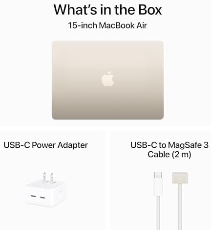 Apple 2024 MacBook Air 15 inch Laptop with M3 chip  Built for Apple Intelligence  15 3 inch Liquid Retina Display  16GB Unified Memory  512GB SSD Storage  Backlit Keyboard  Touch ID; Midnight