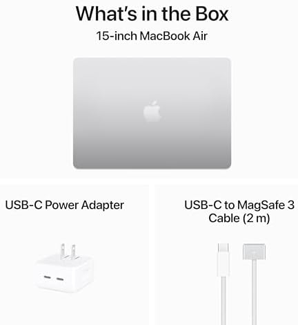 Apple 2024 MacBook Air with Apple M3 Chip  15 inch  16GB RAM  512GB SSD Storage  Silver  Renewed 