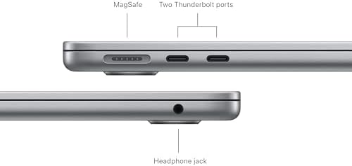 Apple MacBook Air 2024 con chip Apple M3, 13 pulgadas, 16 GB de RAM, 512 GB de almacenamiento SSD, gris espacial (renovado)