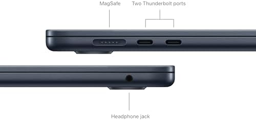 Apple 2024 MacBook Air with Apple M3 Chip  15 inch  8GB RAM  256GB SSD Storage    Midnight  Renewed 