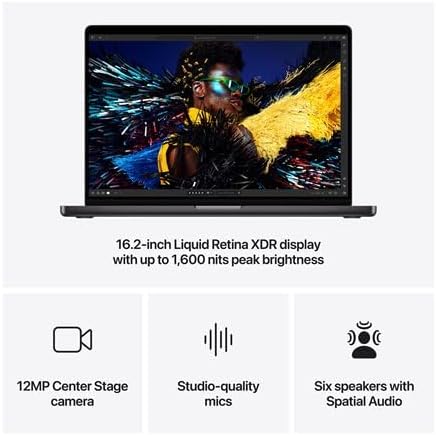 Apple 2024 MacBook Pro with Apple M4 Pro Chip  16 inch  24GB RAM  512GB SSD Storage   QWERTY English  Space Black  Renewed 