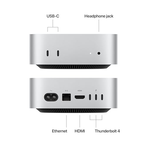 Apple 2024 Mac mini Desktop Computer with M4 chip with 10 core CPU and 10 core GPU  Built for Apple Intelligence  24GB Unified Memory  512GB SSD Storage  Gigabit Ethernet  Works with iPhone/iPad