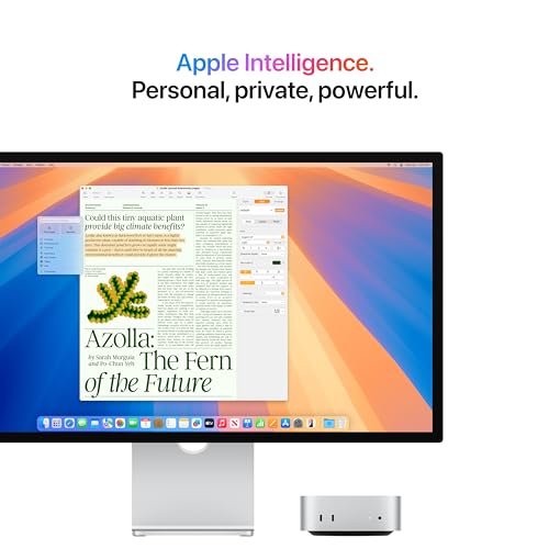 Apple 2024 Mac mini Desktop Computer with M4 chip with 10 core CPU and 10 core GPU  Built for Apple Intelligence  24GB Unified Memory  512GB SSD Storage  Gigabit Ethernet  Works with iPhone/iPad