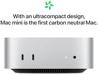 Apple 2024 Mac mini Desktop Computer with M4 chip with 10 core CPU and 10 core GPU  Built for Apple Intelligence  16GB Unified Memory  512GB SSD Storage  Gigabit Ethernet  Works with iPhone/iPad