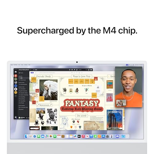 Apple 2024 iMac Air with Apple M4 chip 8 core  24 inch  16GB RAM  256GB SSD Storage Silver  Renewed 