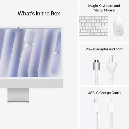 Apple 2024 iMac Air with Apple M4 chip 8 core  24 inch  16GB RAM  256GB SSD Storage Silver  Renewed 