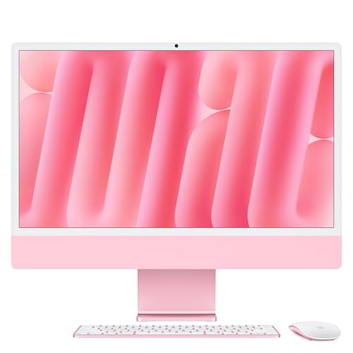 Apple 2024 iMac All in One Desktop Computer with M4 chip with 10 core CPU and 10 core GPU  Built for Apple Intelligence  24 inch Retina Display  24GB Unified Memory  512GB SSD Storage; Pink