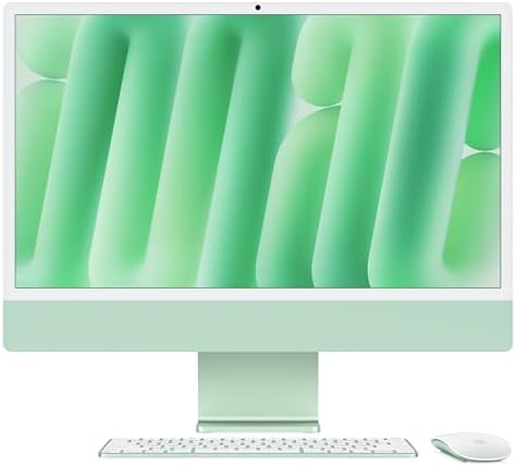 Apple 2024 iMac All in One Desktop Computer with M4 chip with 10 core CPU and 10 core GPU  Built for Apple Intelligence  24 inch Retina Display  16GB Unified Memory  256GB SSD Storage; Blue
