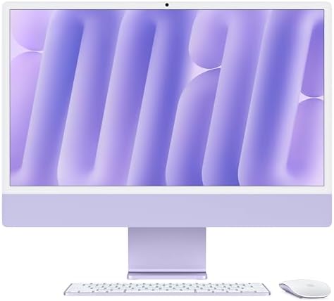 Apple 2024 iMac All in One Desktop Computer with M4 chip with 10 core CPU and 10 core GPU  Built for Apple Intelligence  24 inch Retina Display  16GB Unified Memory  256GB SSD Storage; Blue