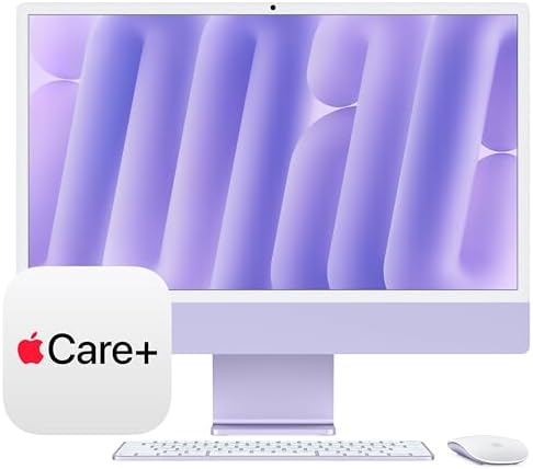Apple 2024 iMac All in One Desktop Computer with M4 chip with 10 core CPU and 10 core GPU  Built for Apple Intelligence  24 inch Retina Display  16GB Unified Memory  256GB SSD Storage; Blue