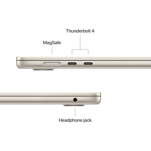 Apple 2025 MacBook Air 15 inch Laptop with M4 chip  Built for Apple Intelligence  15 3 inch Liquid Retina Display  16GB Unified Memory  256GB SSD Storage  12MP Center Stage Camera  Touch ID; Starlight