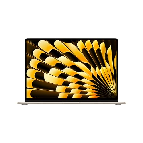 Apple Laptop MacBook Air 2025 de 15 pulgadas con chip M4: diseñada para Apple Intelligence, pantalla de retina líquida de 15.3 pulgadas, memoria unificada de 16 GB, almacenamiento SSD de 512 GB,
