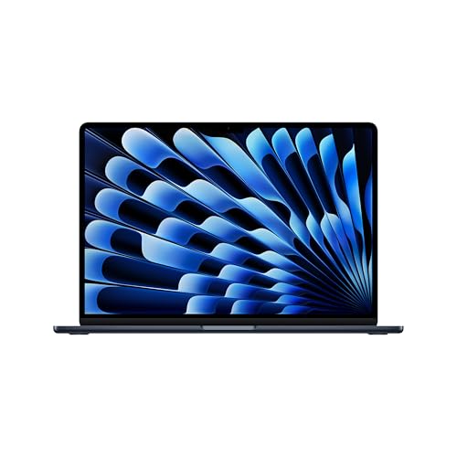 Apple 2025 MacBook Air 15 inch Laptop with M4 chip  Built for Apple Intelligence  15 3 inch Liquid Retina Display  16GB Unified Memory  256GB SSD Storage  12MP Center Stage Camera  Touch ID; Midnight