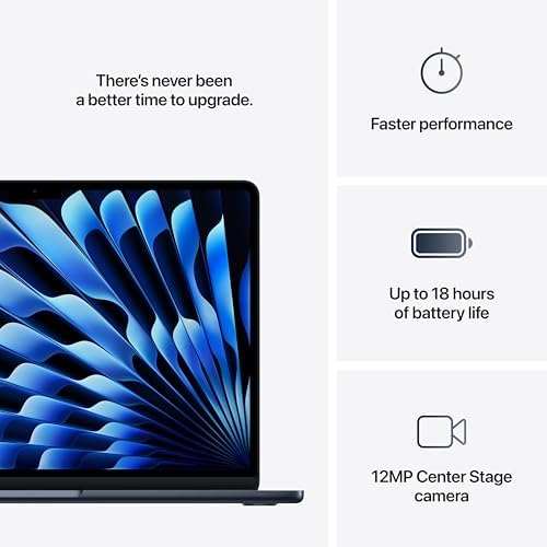 Apple 2025 MacBook Air 13 inch Laptop with M4 chip  32GB Unified Memory  512GB SSD Storage   Midnight