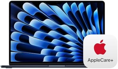 Apple 2025 MacBook Air 15 inch Laptop with M4 chip  Built for Apple Intelligence  15 3 inch Liquid Retina Display  16GB Unified Memory  256GB SSD Storage  12MP Center Stage Camera  Touch ID; Midnight