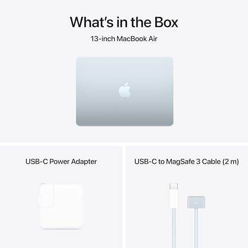 Apple 2025 MacBook Air 13 inch Laptop with M4 chip  Built for Apple Intelligence  13 6 inch Liquid Retina Display  16GB Unified Memory  256GB SSD Storage  12MP Center Stage Camera  Touch ID; Sky Blue