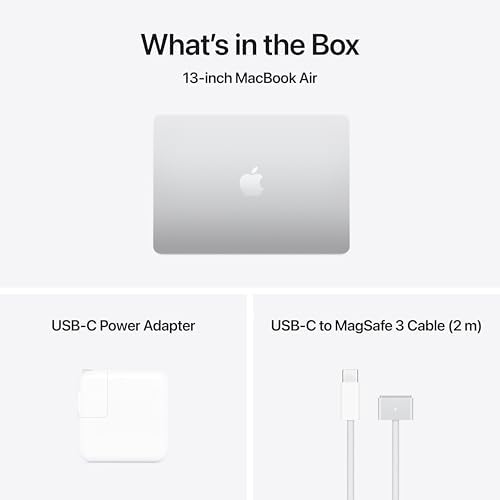 Apple 2025 MacBook Air 13 inch Laptop with M4 chip  Built for Apple Intelligence  13 6 inch Liquid Retina Display  16GB Unified Memory  256GB SSD Storage  12MP Center Stage Camera  Touch ID; Silver