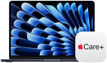 Apple 2026 MacBook Air 13 inch Laptop with M5 chip  Built for AI  13 6 inch Liquid Retina Display  16GB Unified Memory  512GB SSD  12MP Center Stage Camera  Touch ID  Wi Fi 7; Midnight