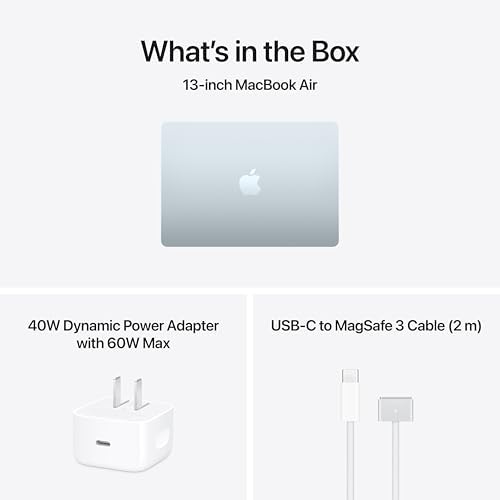 Apple Laptop MacBook Air 2026 de 13 pulgadas con chip M5: diseñada para AI, pantalla de retina líquida de 13.6 pulgadas, memoria unificada de 16 GB, SSD de 512 GB, cámara central de 12 MP, Touch ID, Wi-Fi 7; azul cielo