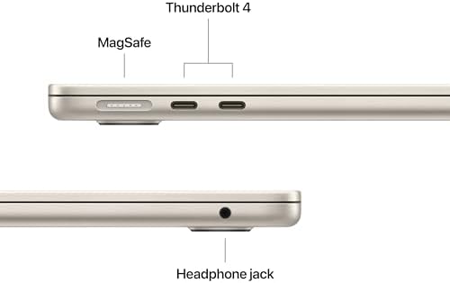 Apple 2026 MacBook Air 13 inch Laptop with M5 chip  Built for AI  13 6 inch Liquid Retina Display  16GB Unified Memory  512GB SSD  12MP Center Stage Camera  Touch ID  Wi Fi 7; Starlight