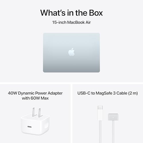 Apple 2026 MacBook Air 15 inch Laptop with M5 chip  Built for AI  15 3 inch Liquid Retina Display  16GB Unified Memory  512GB SSD  12MP Center Stage Camera  Touch ID  Wi Fi 7; Sky Blue